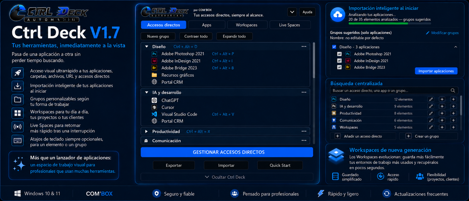 Resumen Ctrl Deck V1.7 — próxima evolución en preparación