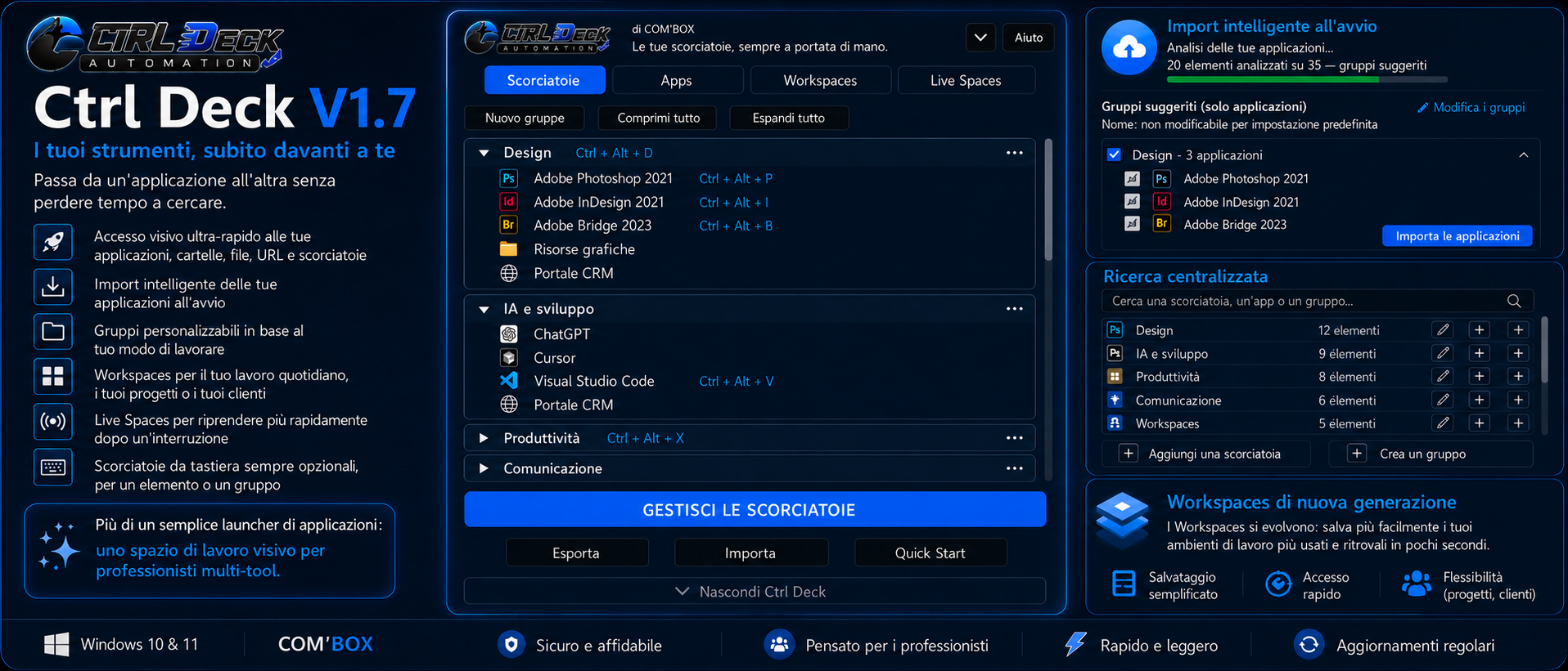 Panoramica Ctrl Deck V1.7 — prossima evoluzione in preparazione